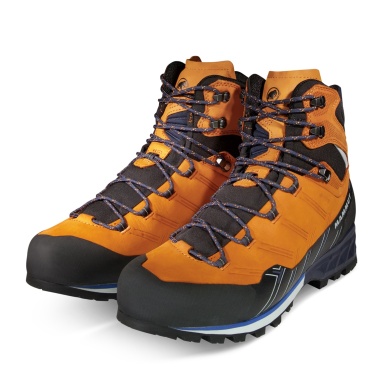 Mammut Hiking Shoes Kento Advanced High GTX (Mountain Boots with limited crampon compatibility, waterproof) yellow/black Men